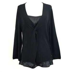 Apostrophe M 3/4 Sleeve Fine Knit Sweater Top Cami